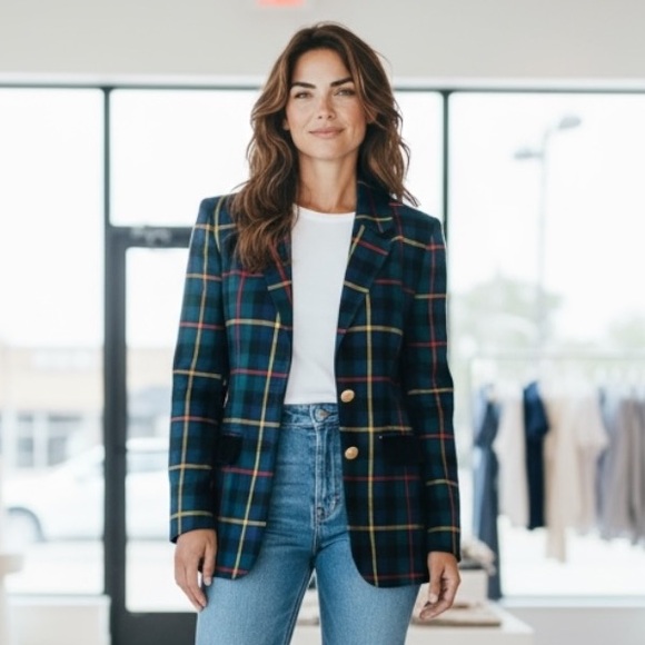 Gabrielle Bellini Made in Italy Vintage Virgin Pure Wool Blazer Size S - Picture 2 of 9